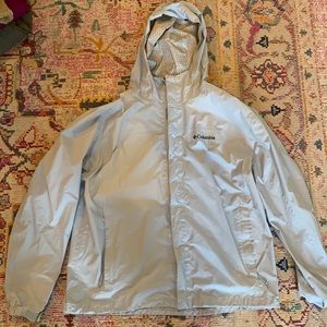 Columbia Light Blue Rain Jacket